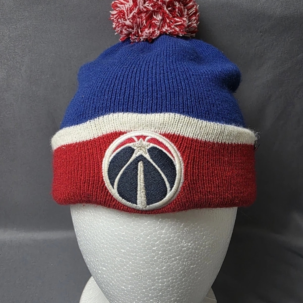 NBA Washington Wizards Blue Red Pom Pom Beanie Hat by 47 Brand